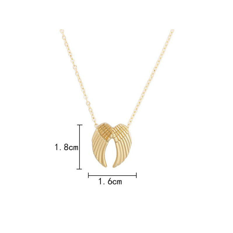 Fashion Jewelry Ladies Pendant Angel Wings Necklace Gold / Silver